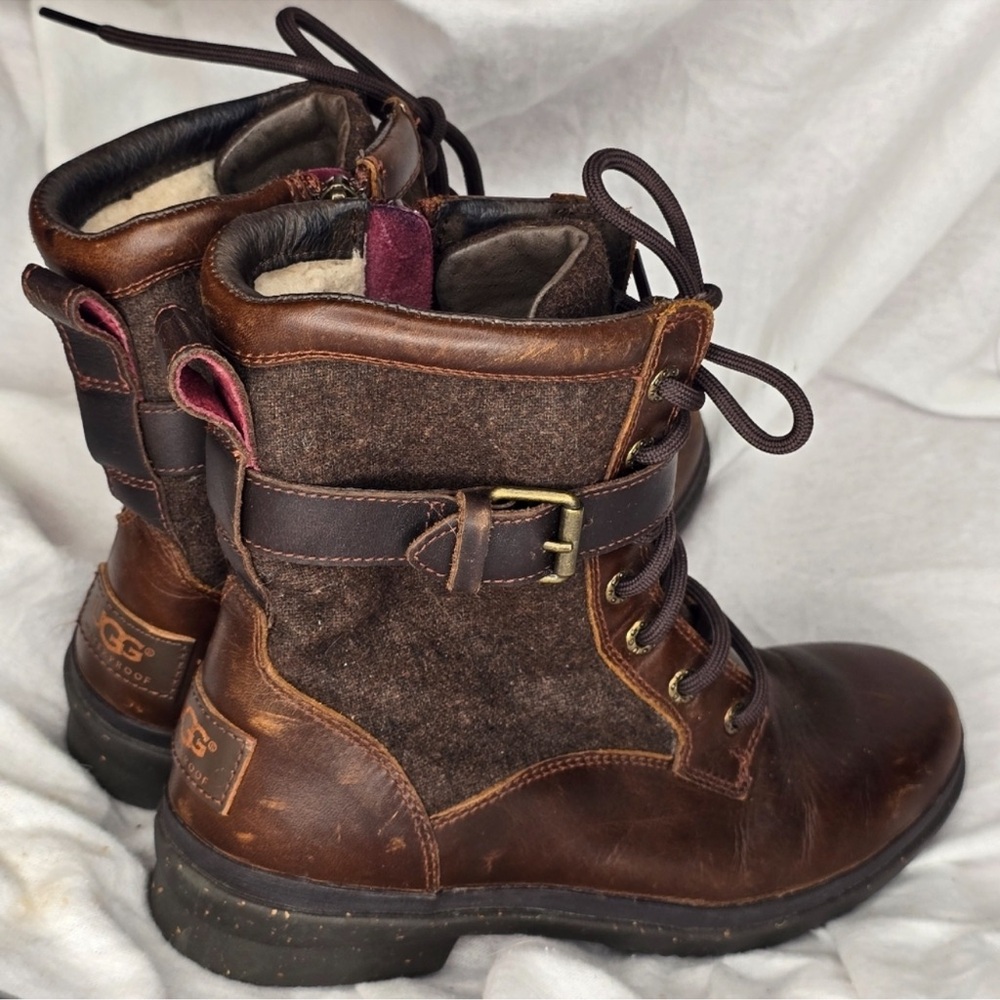 UGG Waterproof Brown Leather Boots
